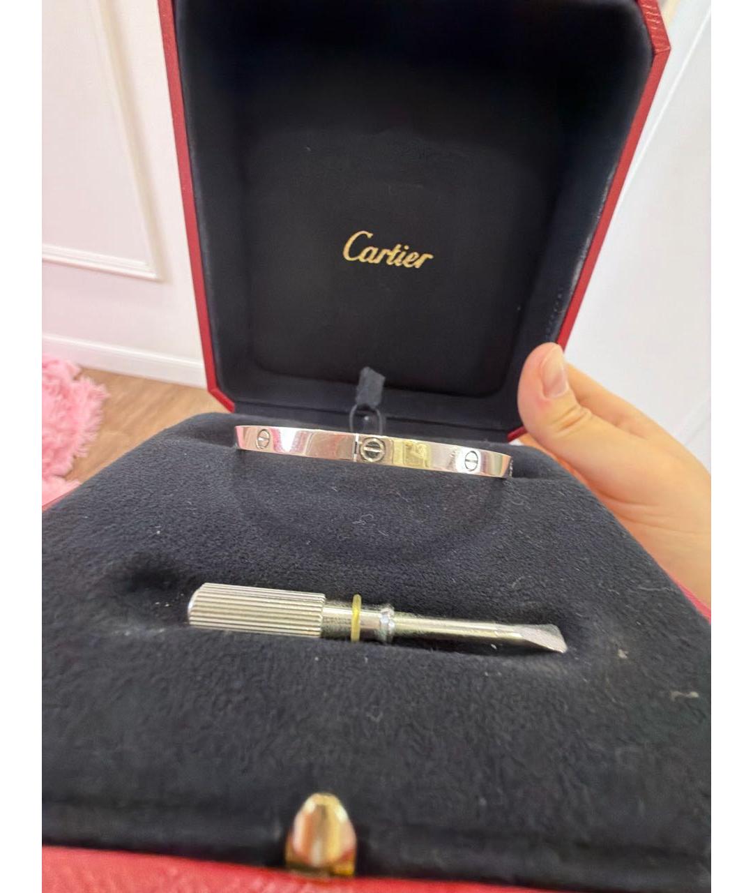 CARTIER Серебрянный браслет из белого золота, фото 5