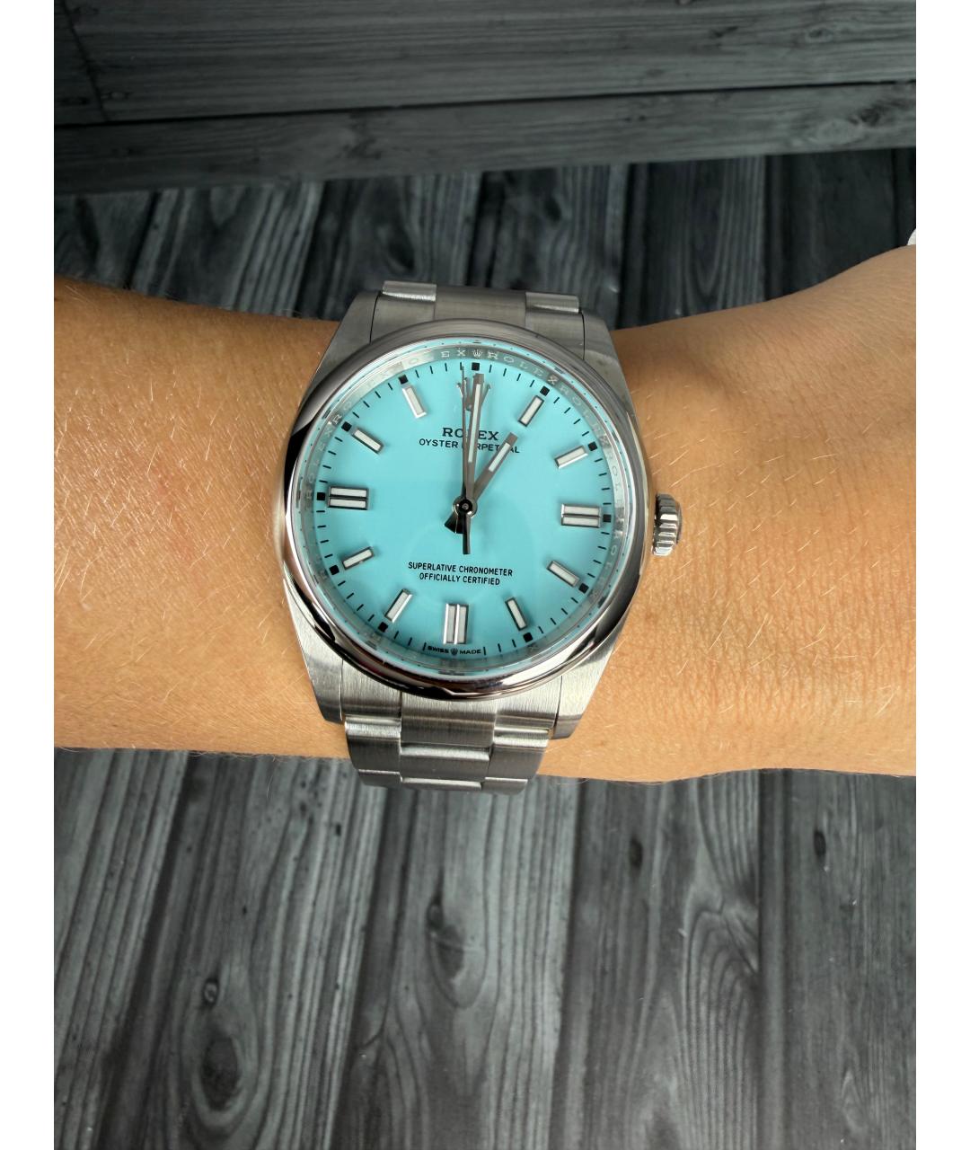 ROLEX Голубые часы, фото 2