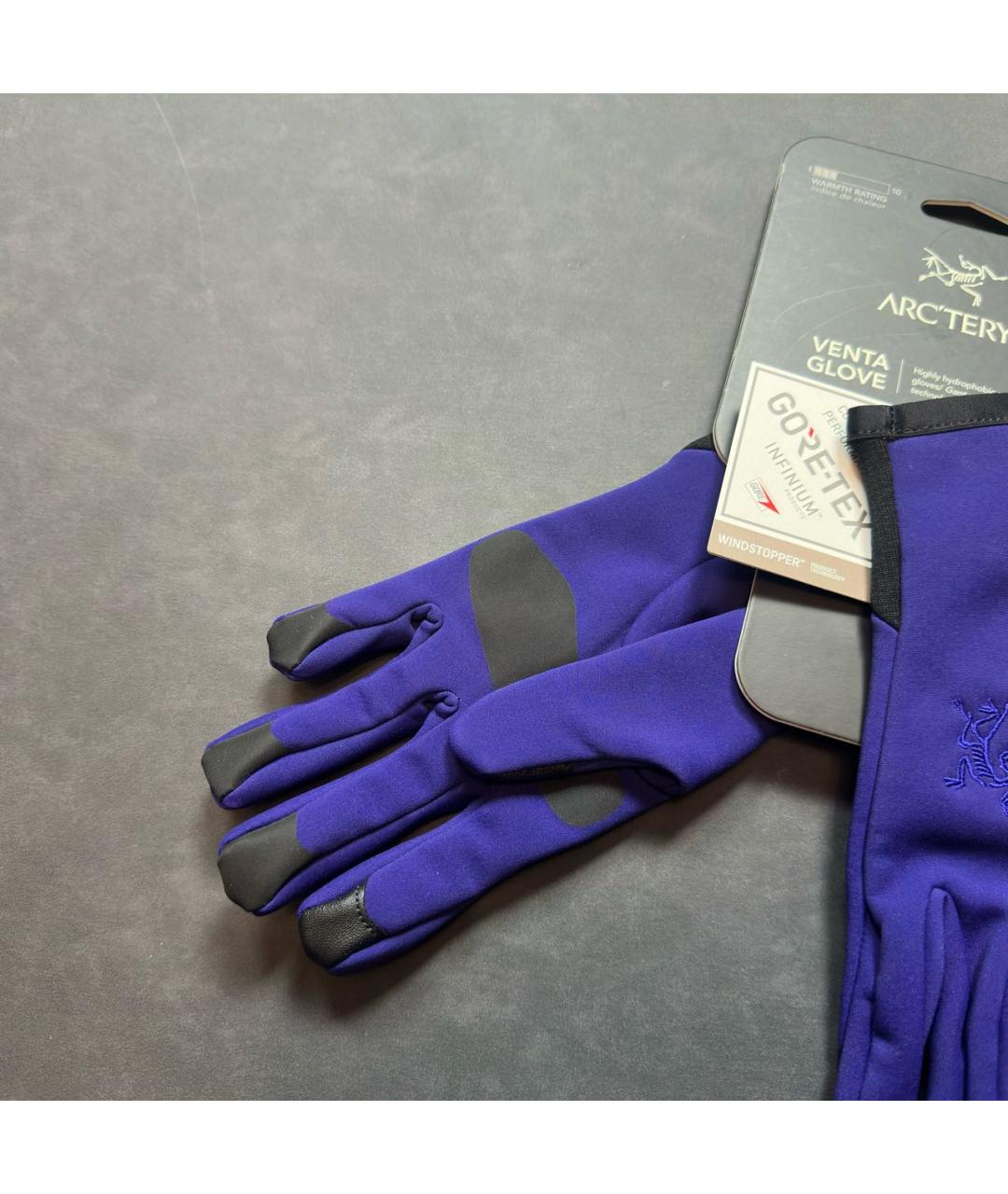ARCTERYX Фиолетовые синтетические перчатки, фото 2