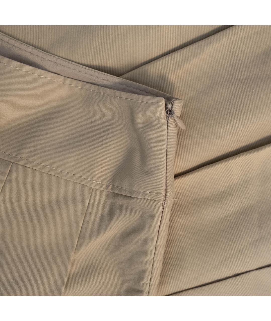 VALENTINO Бежевая хлопковая юбка мини, фото 4