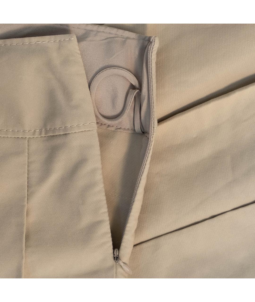 VALENTINO Бежевая хлопковая юбка мини, фото 5