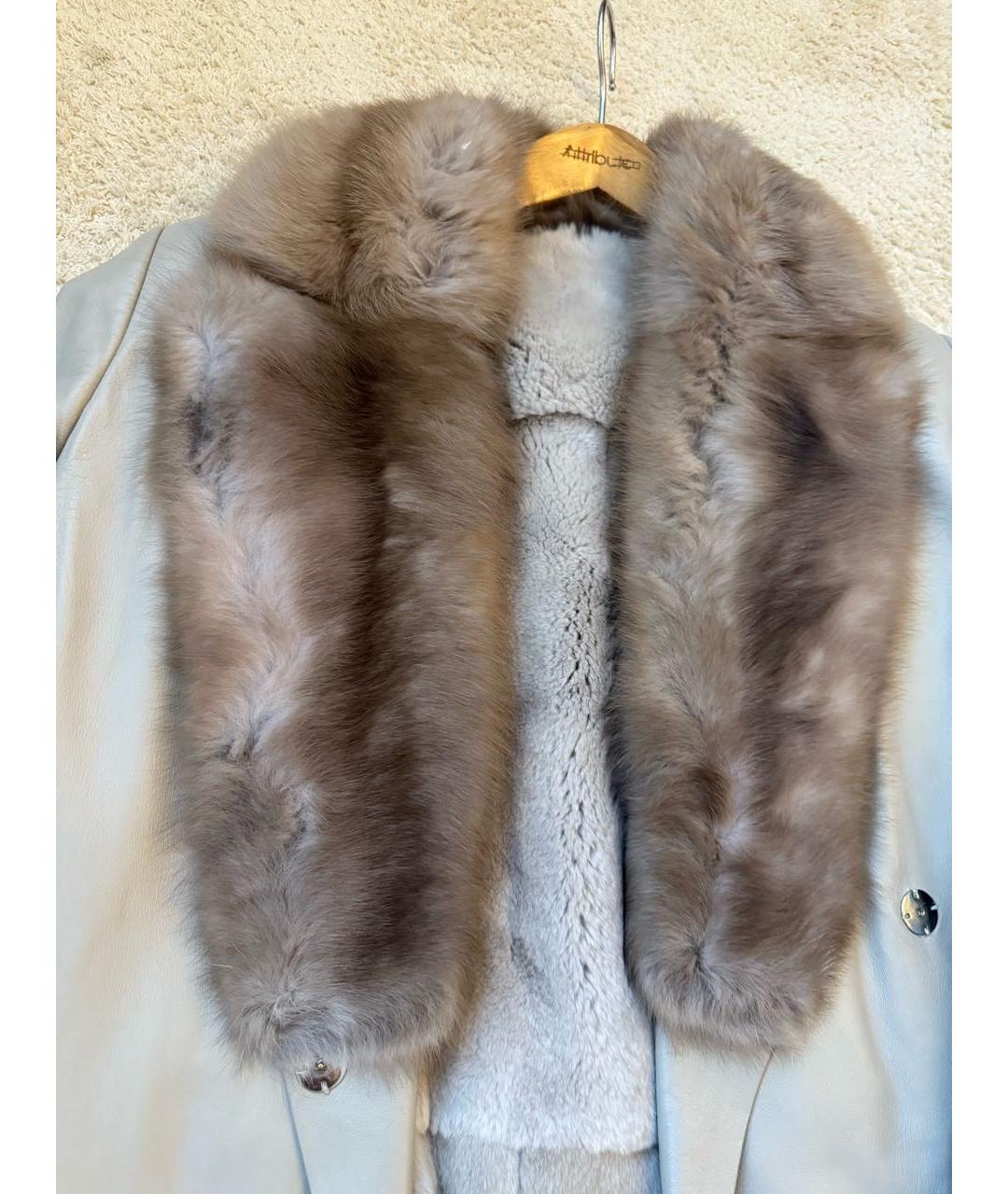 FENDI Бежевая меховая шуба, фото 3