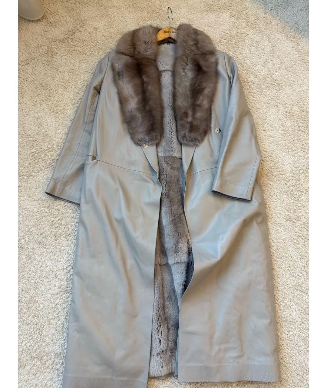 FENDI Бежевая меховая шуба, фото 5