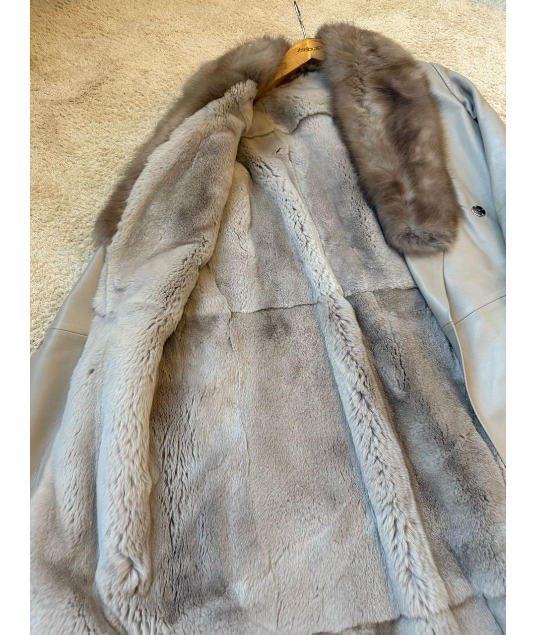 FENDI Бежевая меховая шуба, фото 4