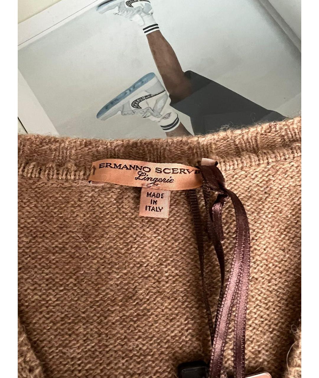 ERMANNO SCERVINO Коричневый джемпер / свитер, фото 4
