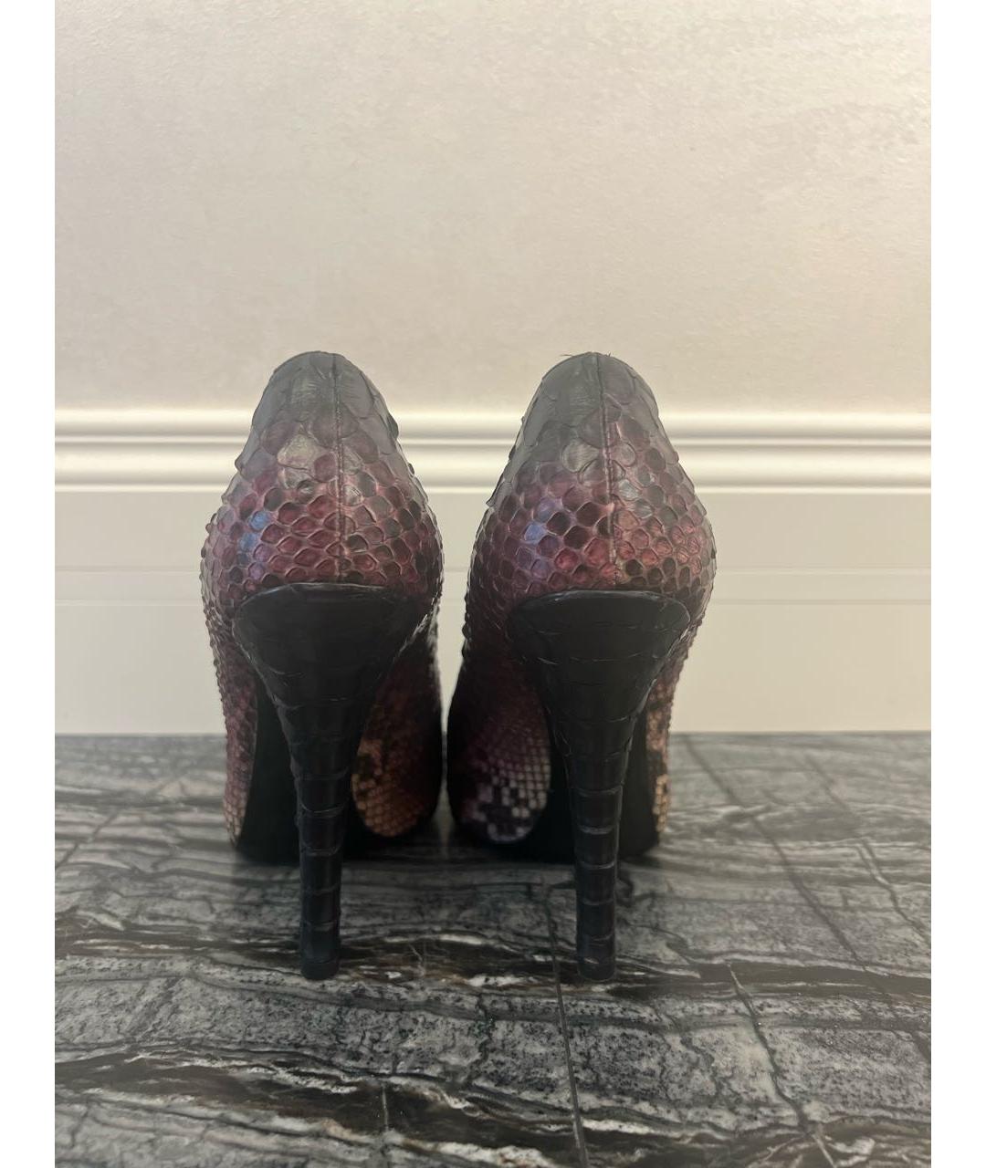 DOLCE&GABBANA Фиолетовые туфли из экзотической кожи, фото 4
