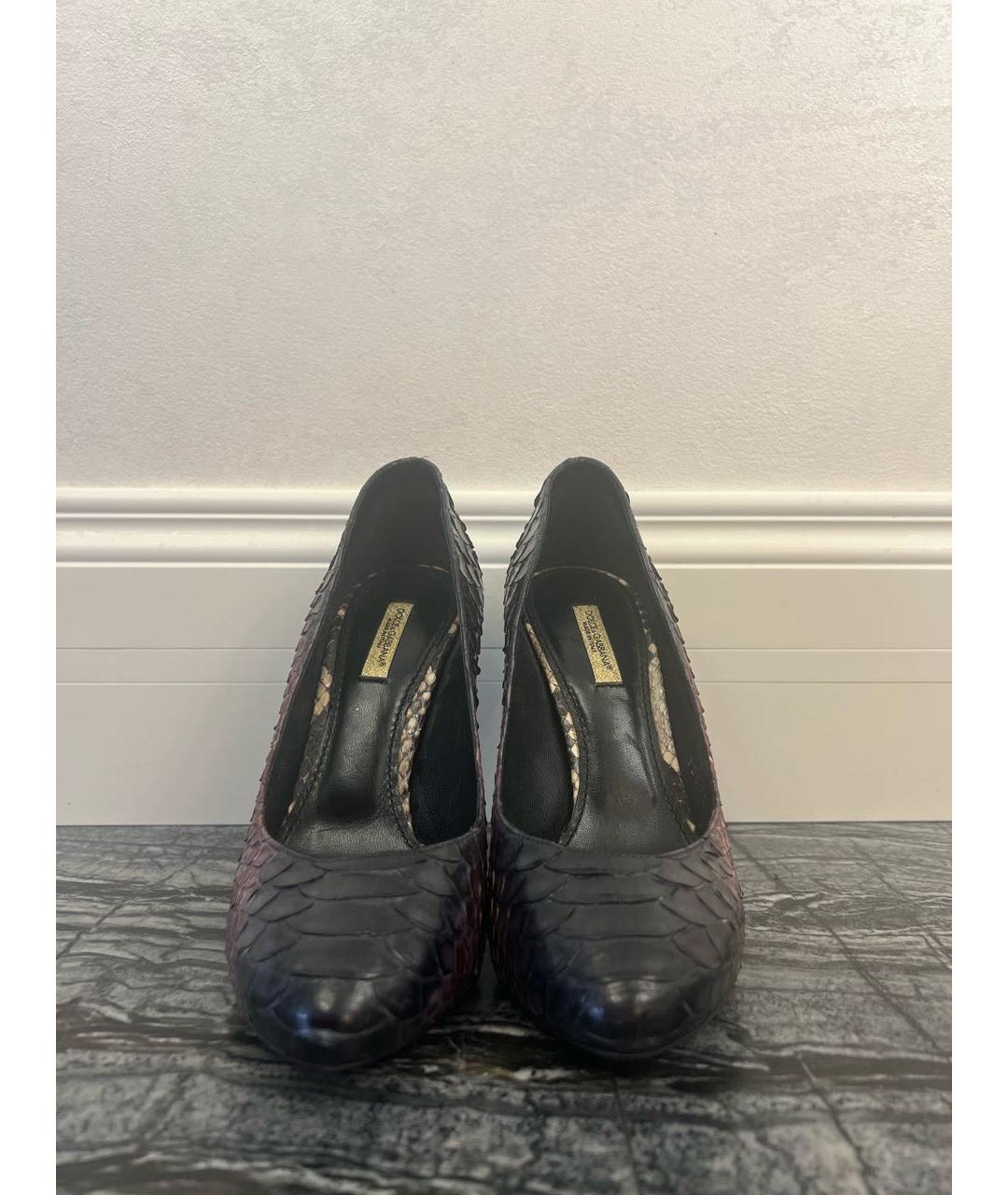 DOLCE&GABBANA Фиолетовые туфли из экзотической кожи, фото 2