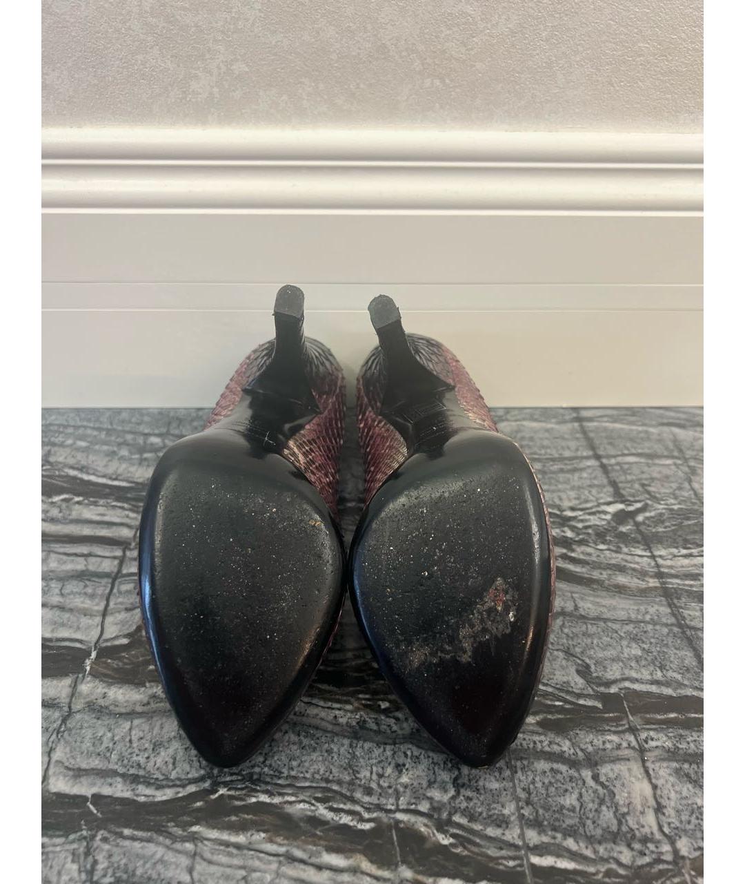 DOLCE&GABBANA Фиолетовые туфли из экзотической кожи, фото 5