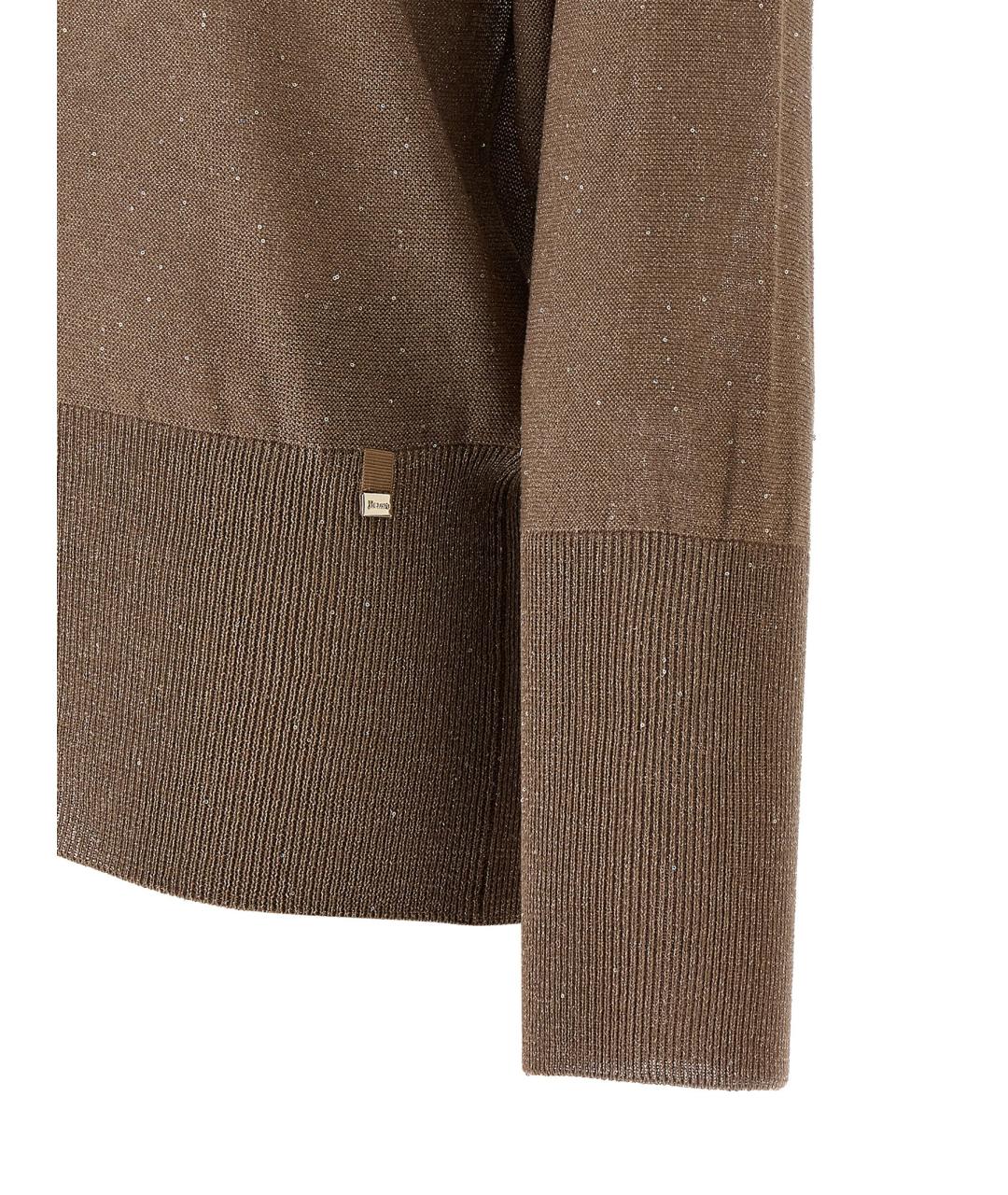 HERNO Коричневая вискозная водолазка, фото 4