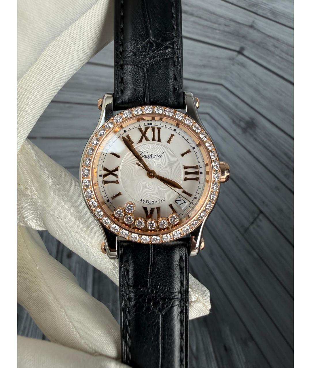 CHOPARD Белые часы из розового золота, фото 3