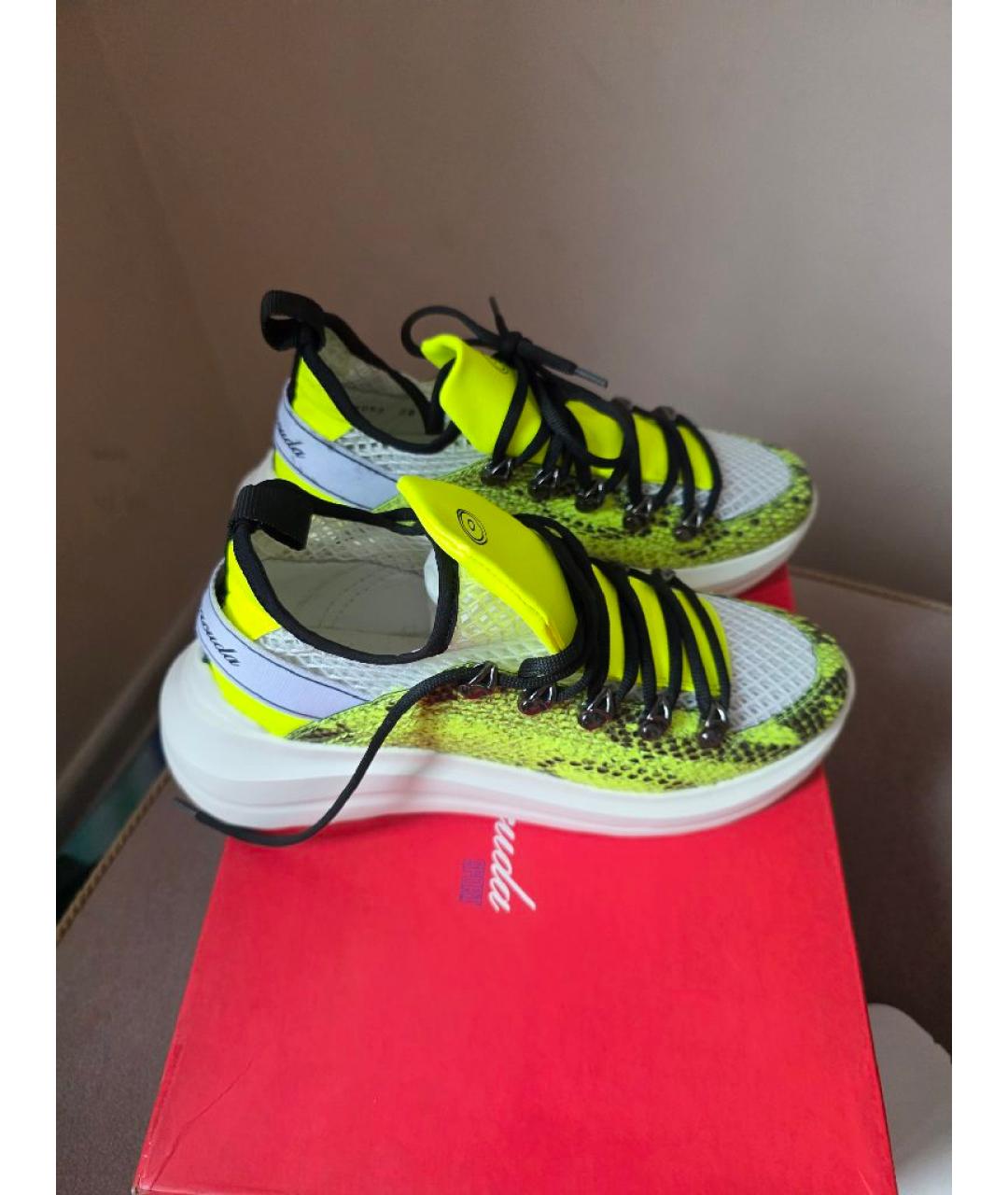 BARRACUDA Желтые кожаные кроссовки, фото 6