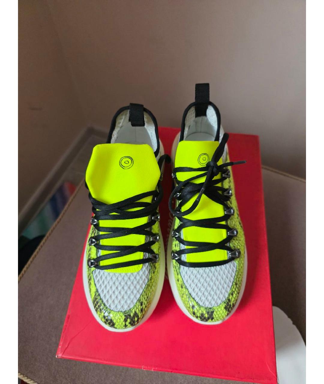 BARRACUDA Желтые кожаные кроссовки, фото 3