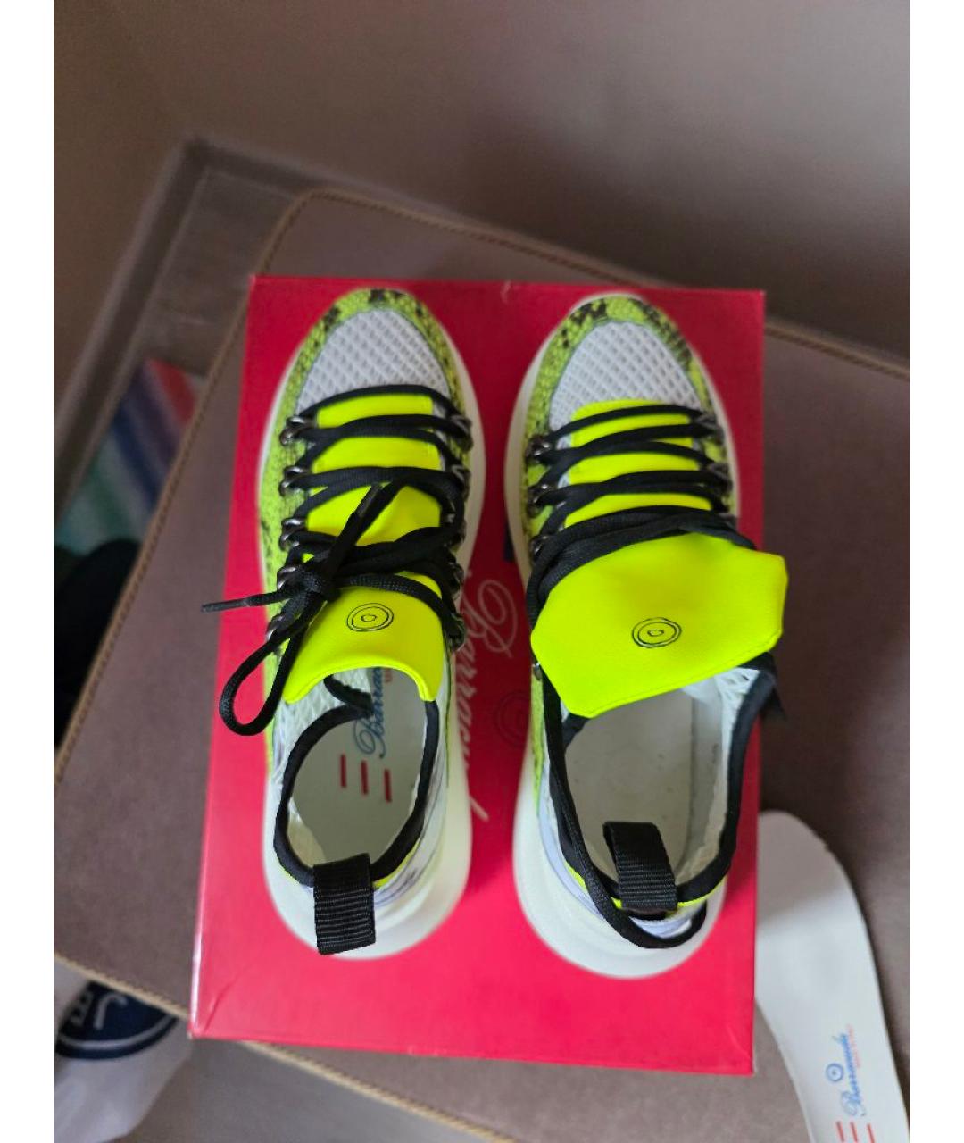 BARRACUDA Желтые кожаные кроссовки, фото 2