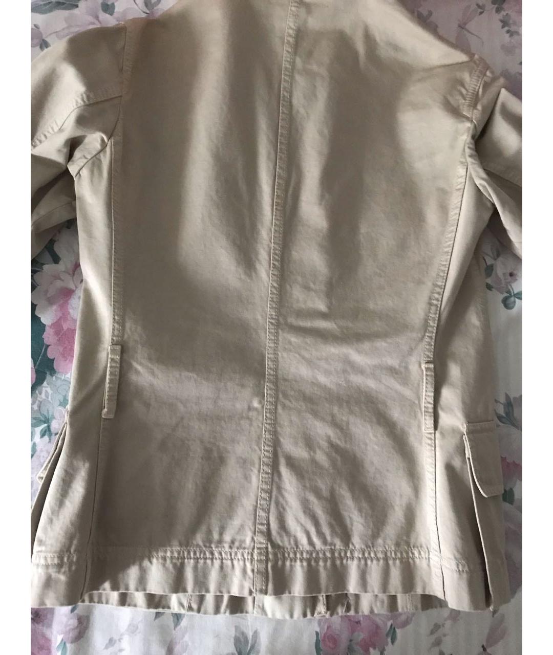 PRADA Бежевый хлопковый жакет/пиджак, фото 2