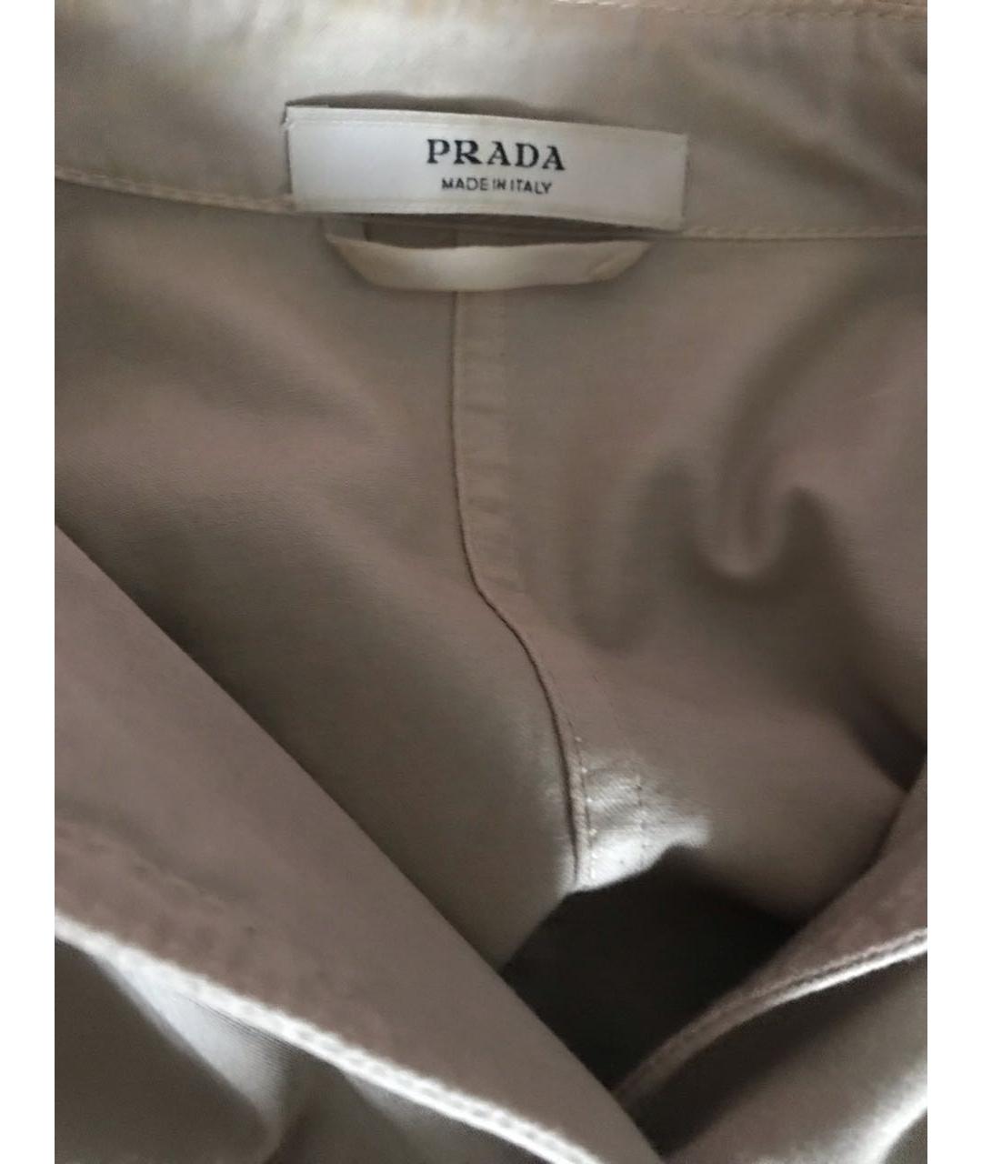PRADA Бежевый хлопковый жакет/пиджак, фото 4