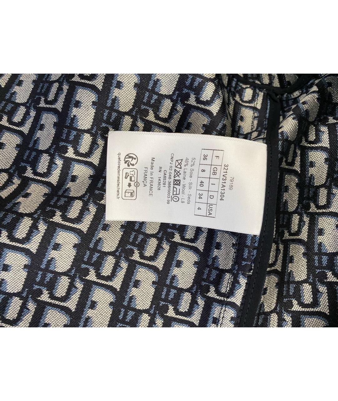 CHRISTIAN DIOR Темно-синий шерстяной жакет/пиджак, фото 4