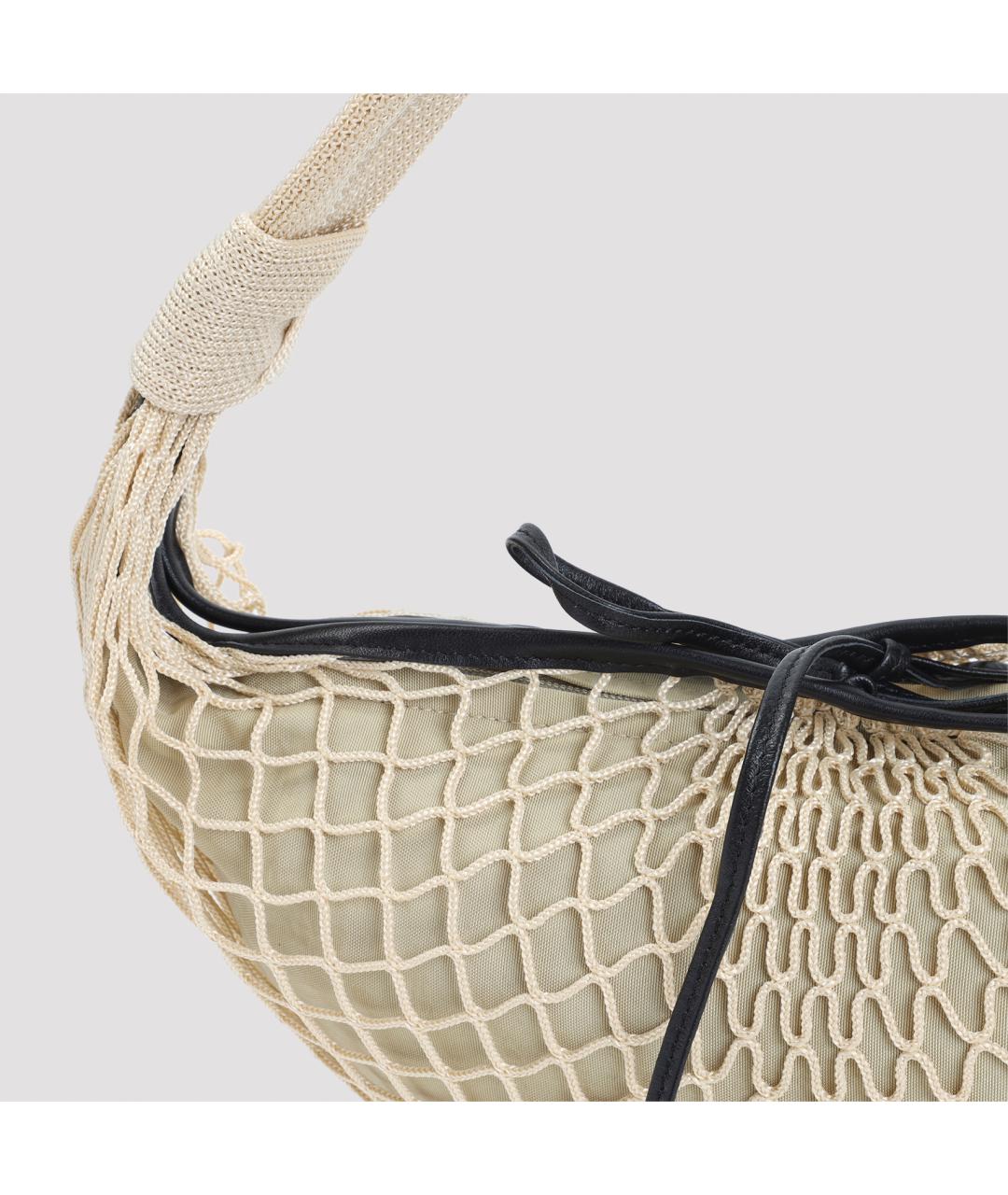 LEMAIRE Бежевая синтетическая сумка через плечо, фото 5
