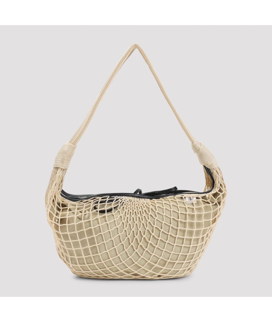 LEMAIRE Бежевая синтетическая сумка через плечо, фото 4