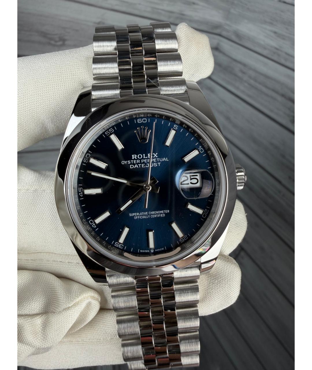 ROLEX Темно-синие часы, фото 4