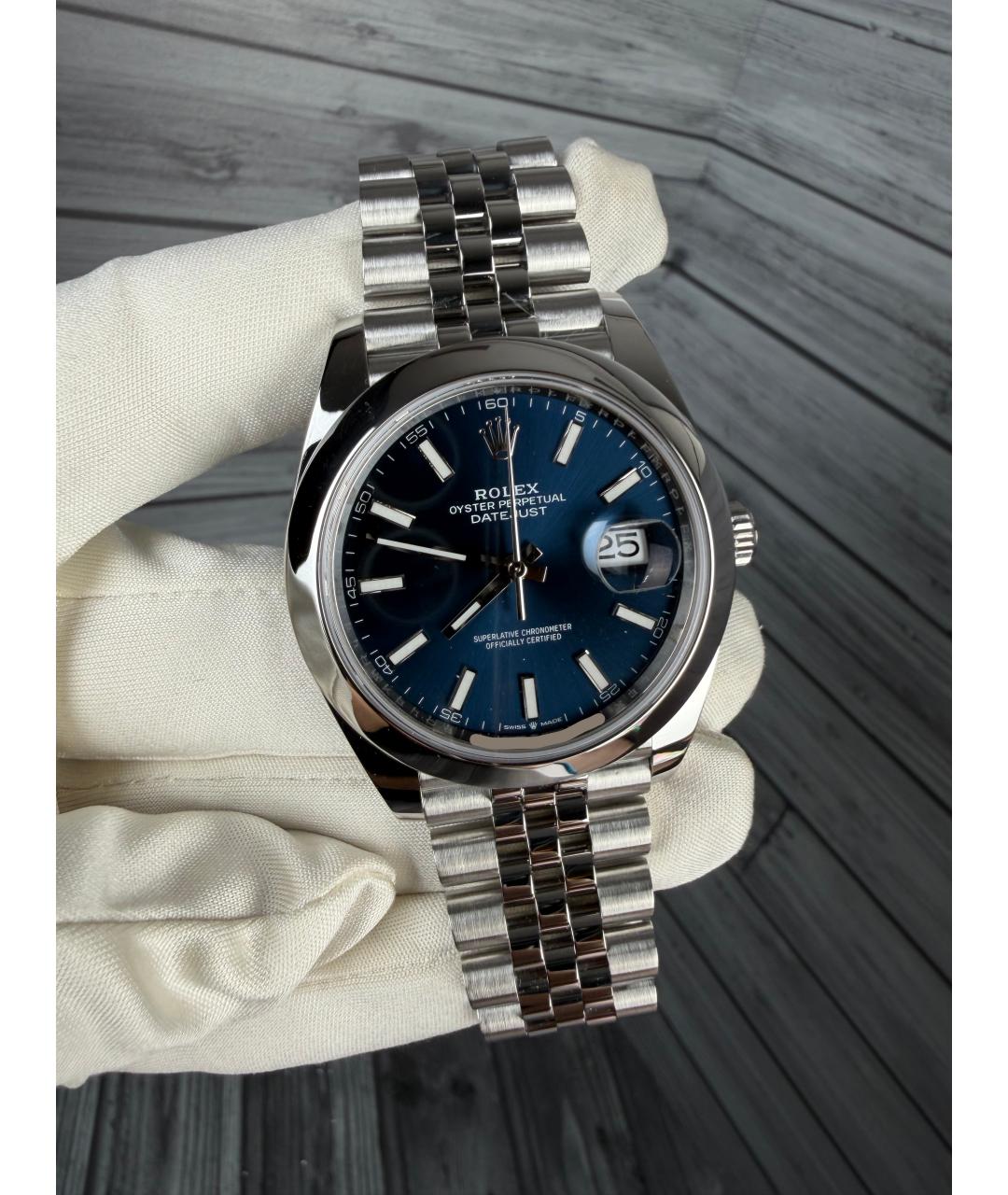 ROLEX Темно-синие часы, фото 3