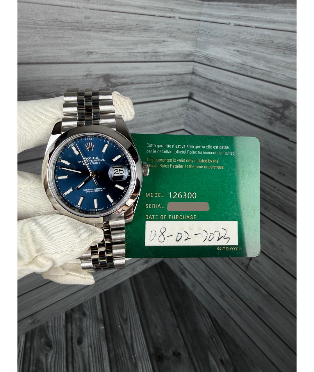 ROLEX Темно-синие часы, фото 2