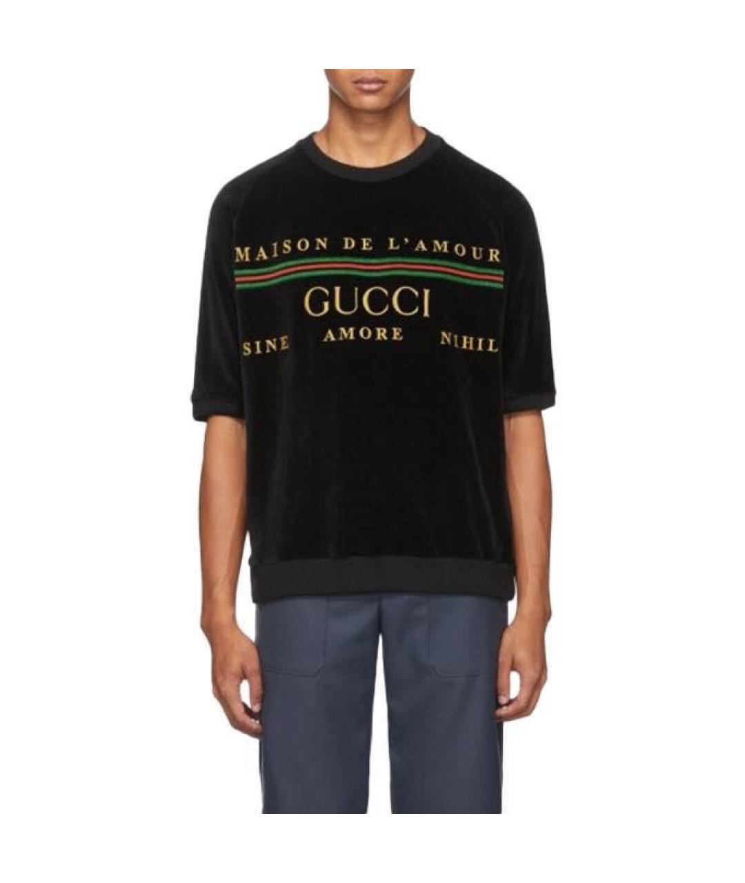 GUCCI Черная футболка, фото 2