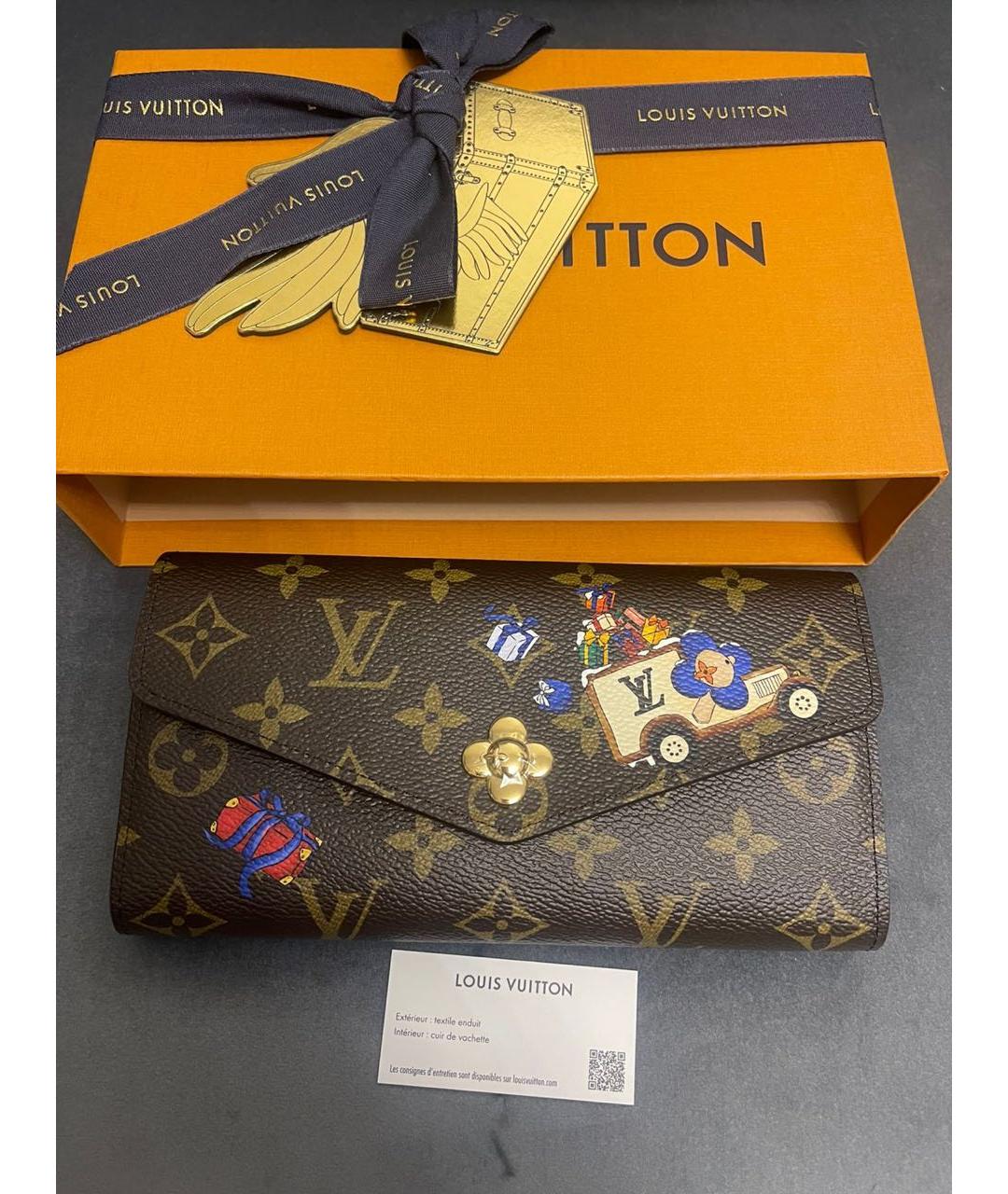 LOUIS VUITTON Коричневый кошелек из искусственной кожи, фото 6