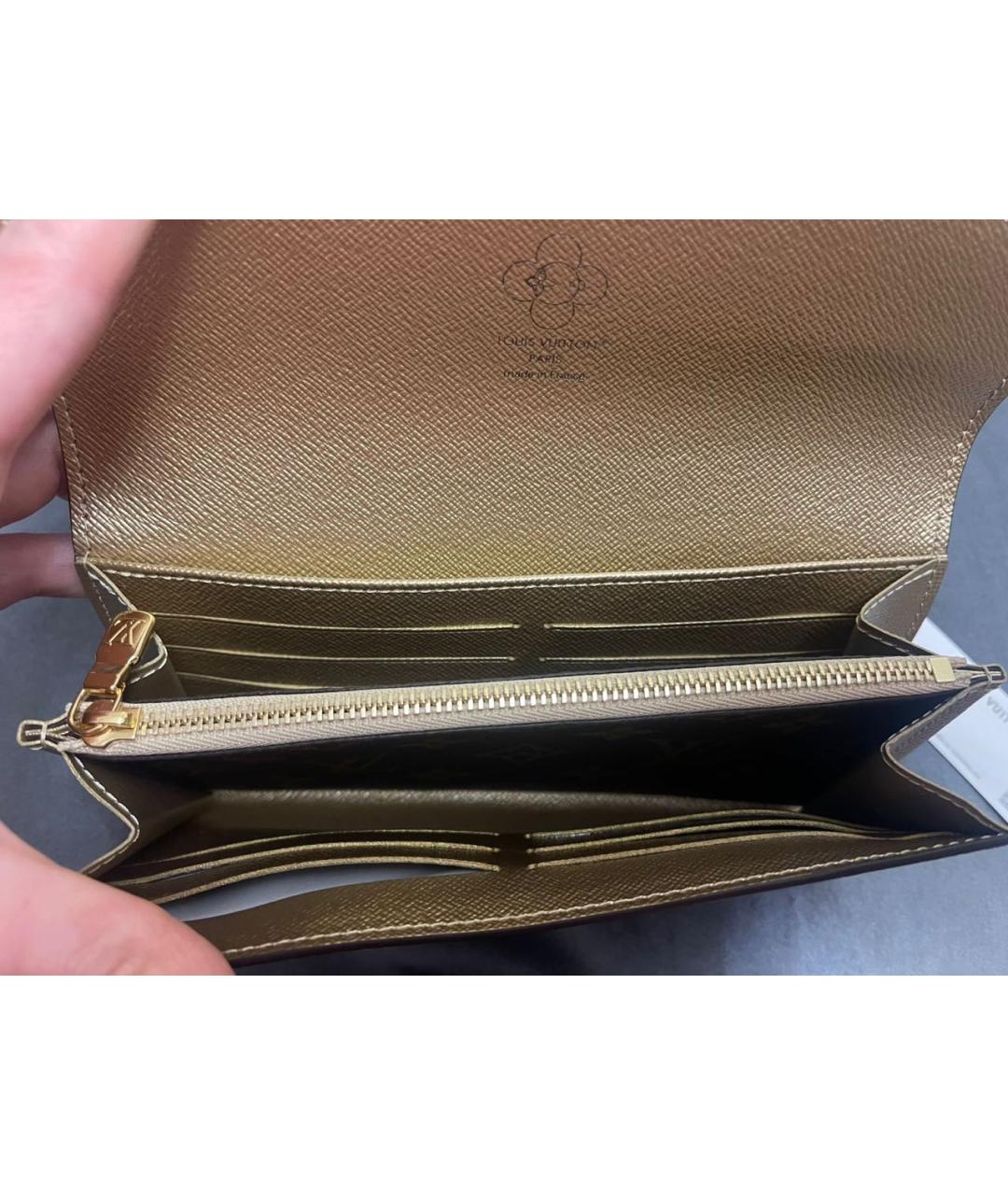 LOUIS VUITTON Коричневый кошелек из искусственной кожи, фото 4