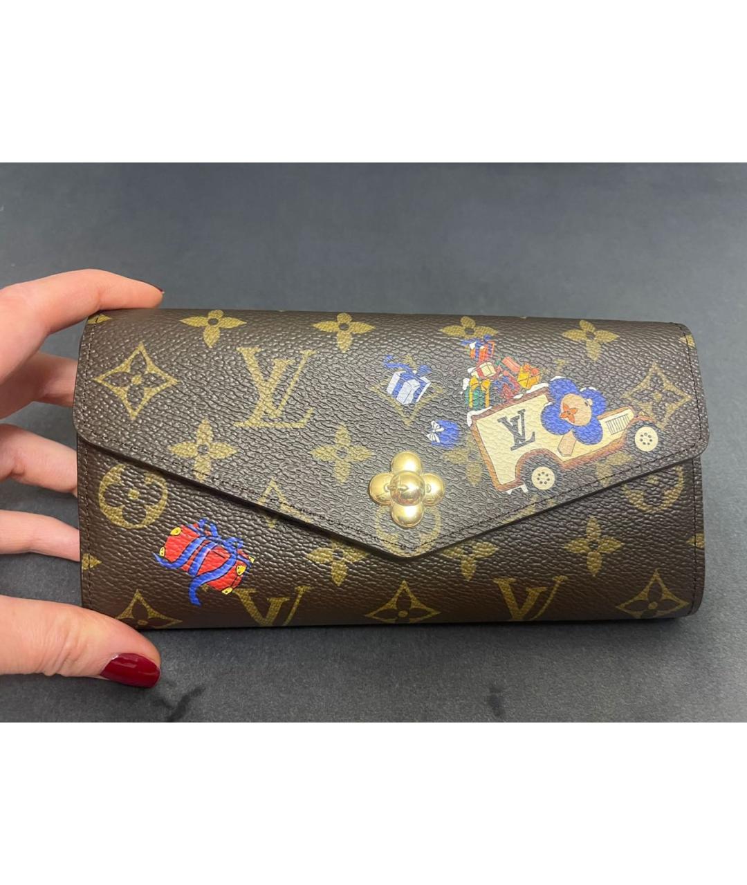 LOUIS VUITTON Коричневый кошелек из искусственной кожи, фото 2