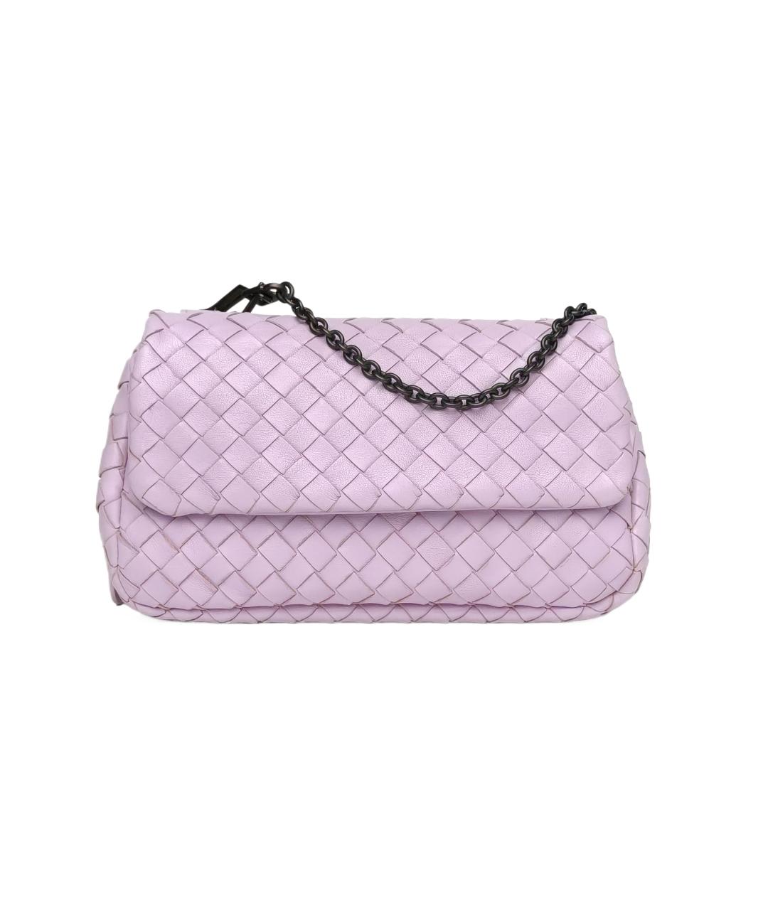 BOTTEGA VENETA Фиолетовая кожаная сумка через плечо, фото 10