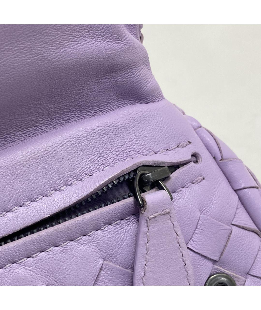 BOTTEGA VENETA Фиолетовая кожаная сумка через плечо, фото 9