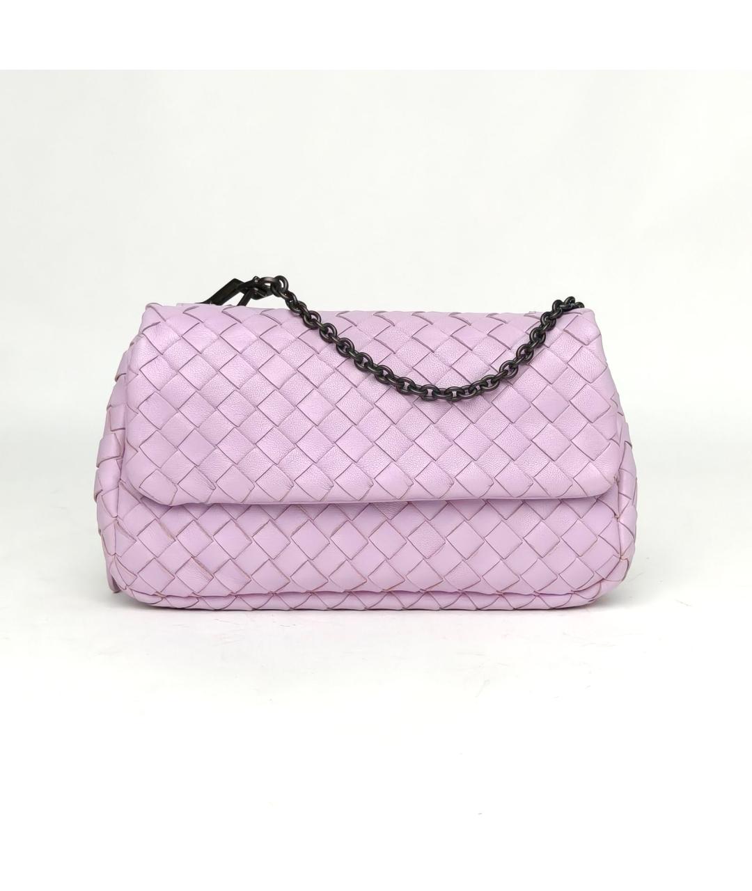 BOTTEGA VENETA Фиолетовая кожаная сумка через плечо, фото 2