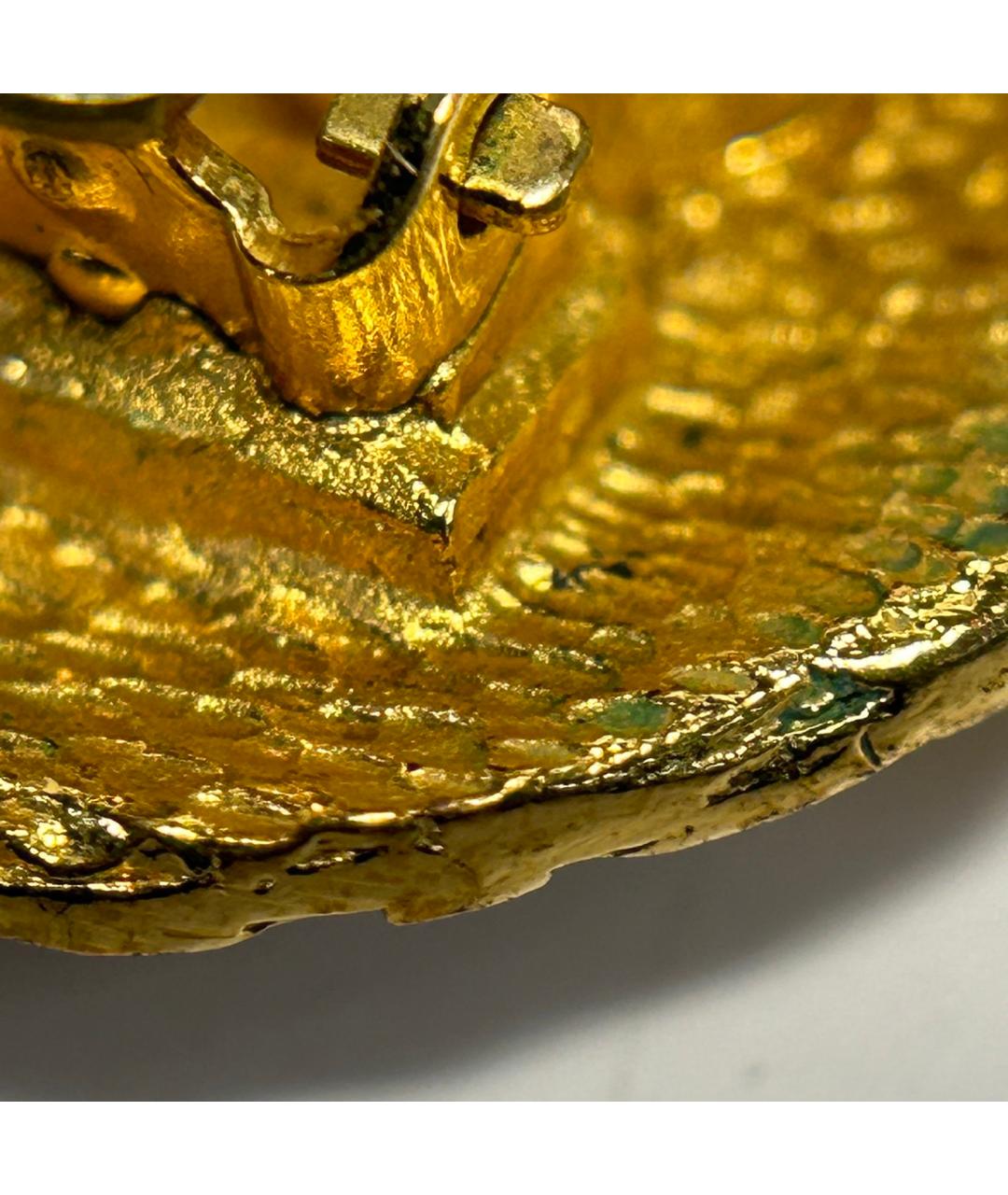 CHANEL Золотые металлические клипсы, фото 8