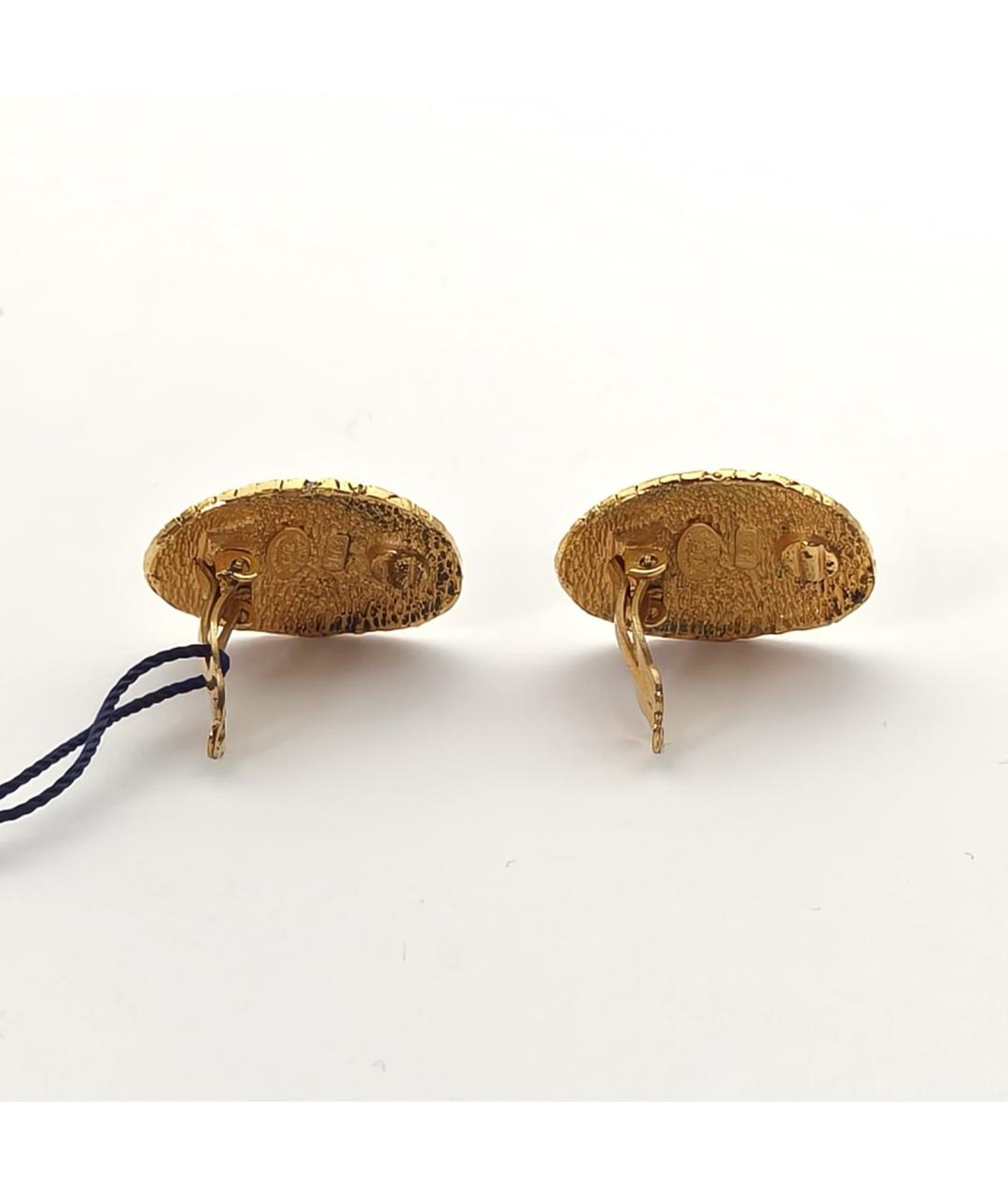 CHANEL Золотые металлические клипсы, фото 6