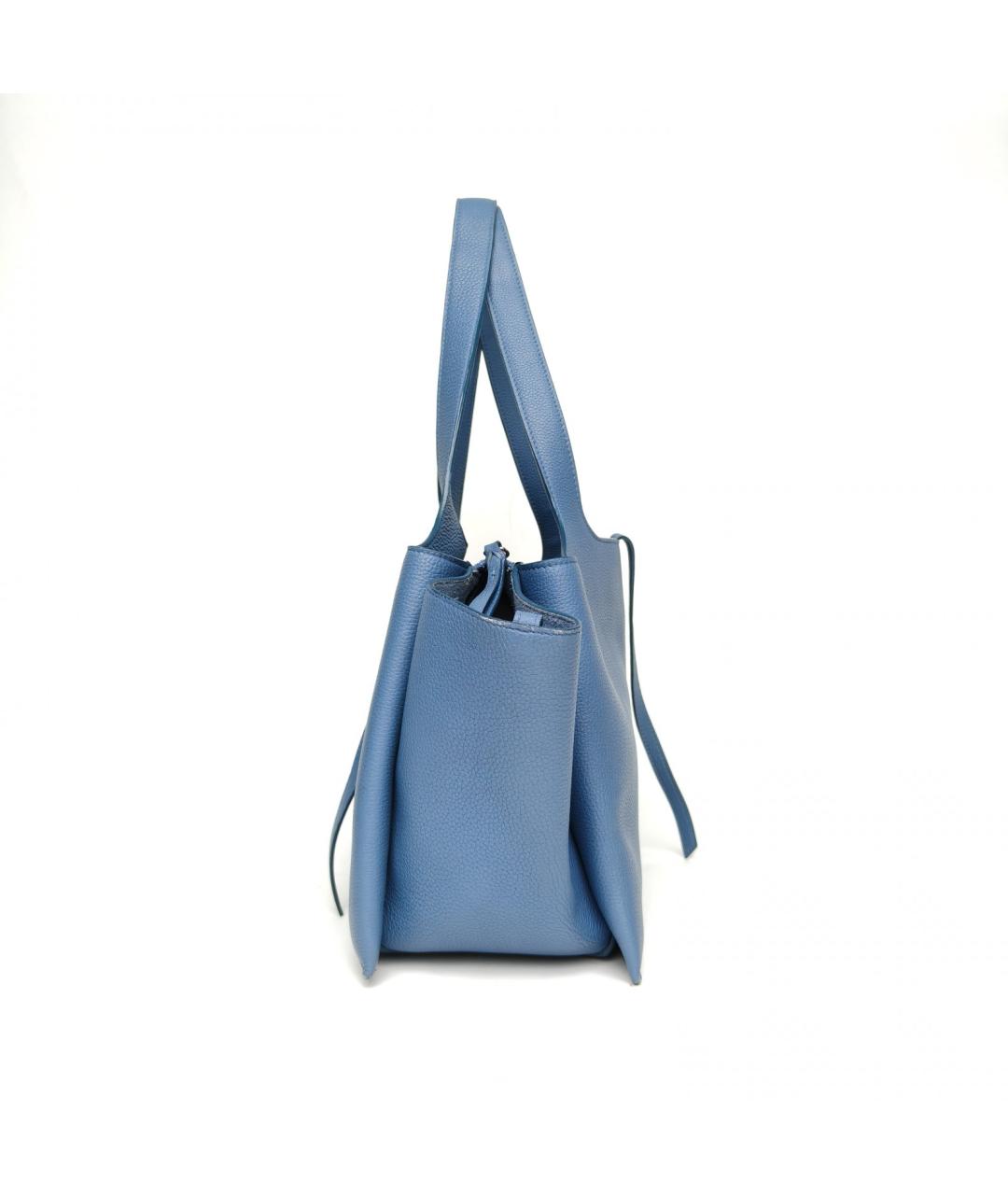 CELINE Синяя кожаная сумка тоут, фото 5