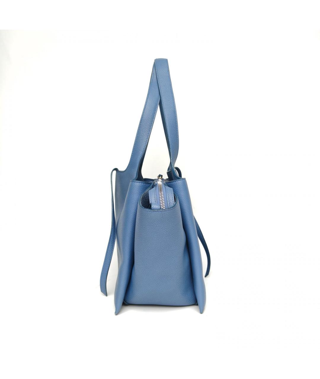 CELINE Синяя кожаная сумка тоут, фото 3