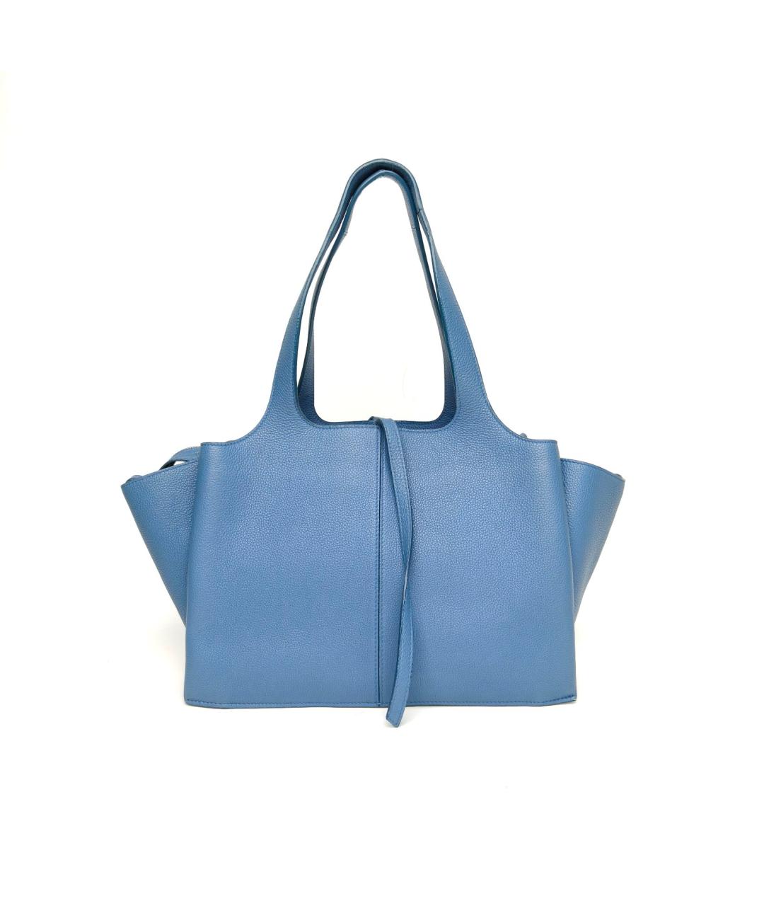 CELINE Синяя кожаная сумка тоут, фото 4