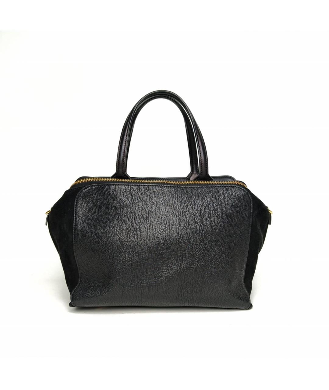 LOEWE Черная кожаная сумка с короткими ручками, фото 4