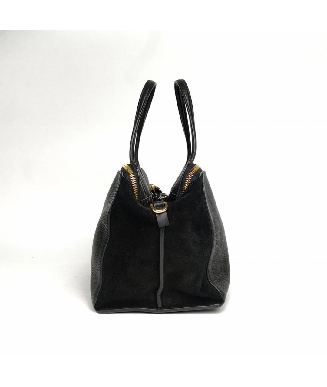 LOEWE Черная кожаная сумка с короткими ручками, фото 3