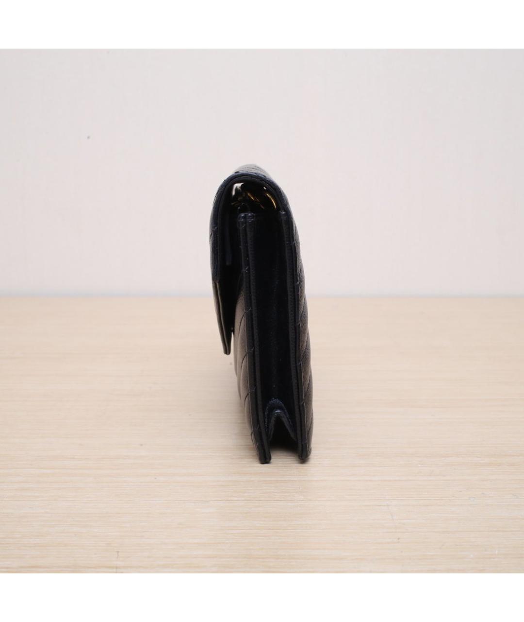 SAINT LAURENT Черная кожаная сумка через плечо, фото 5