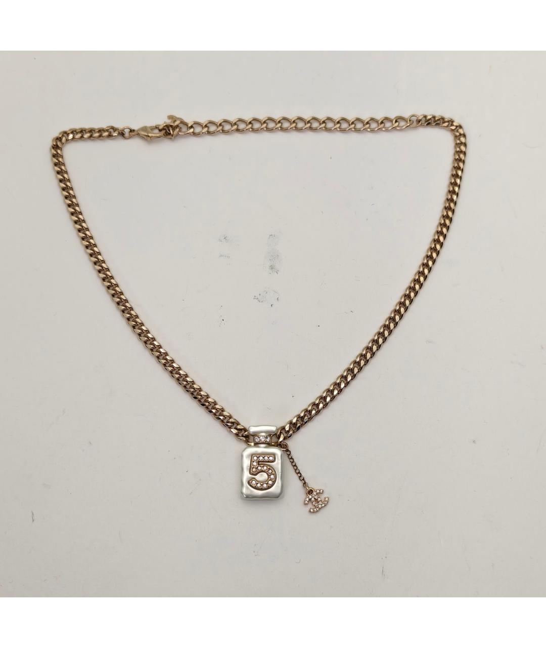 CHANEL Золотое металлическое колье, фото 7