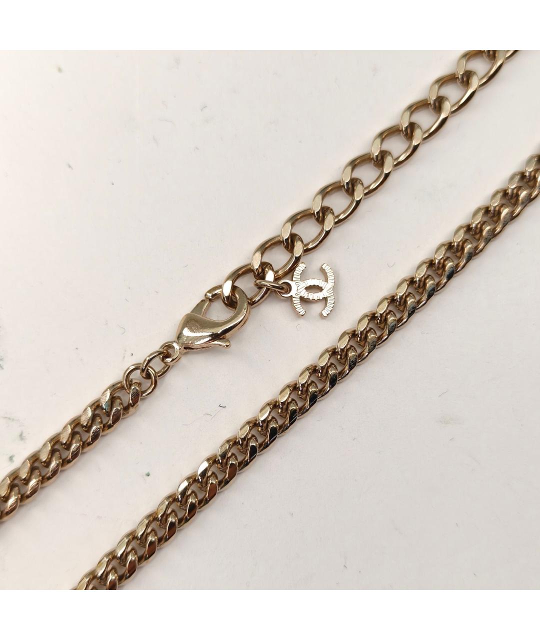 CHANEL Золотое металлическое колье, фото 6