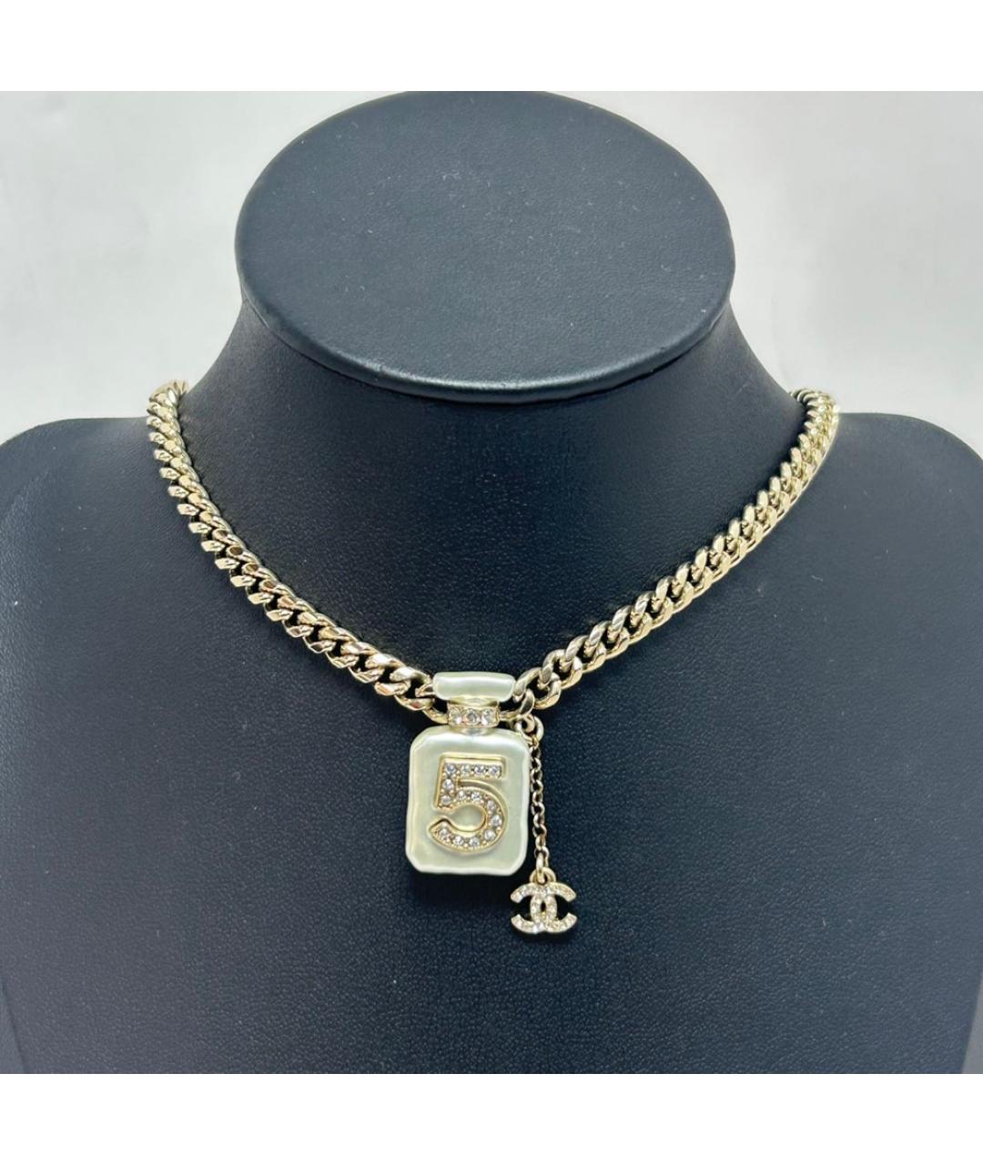 CHANEL Золотое металлическое колье, фото 8