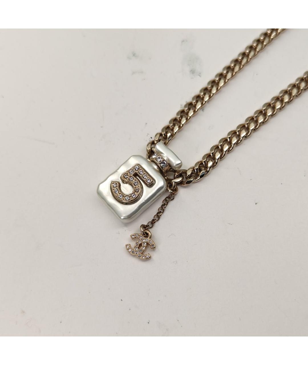 CHANEL Золотое металлическое колье, фото 4