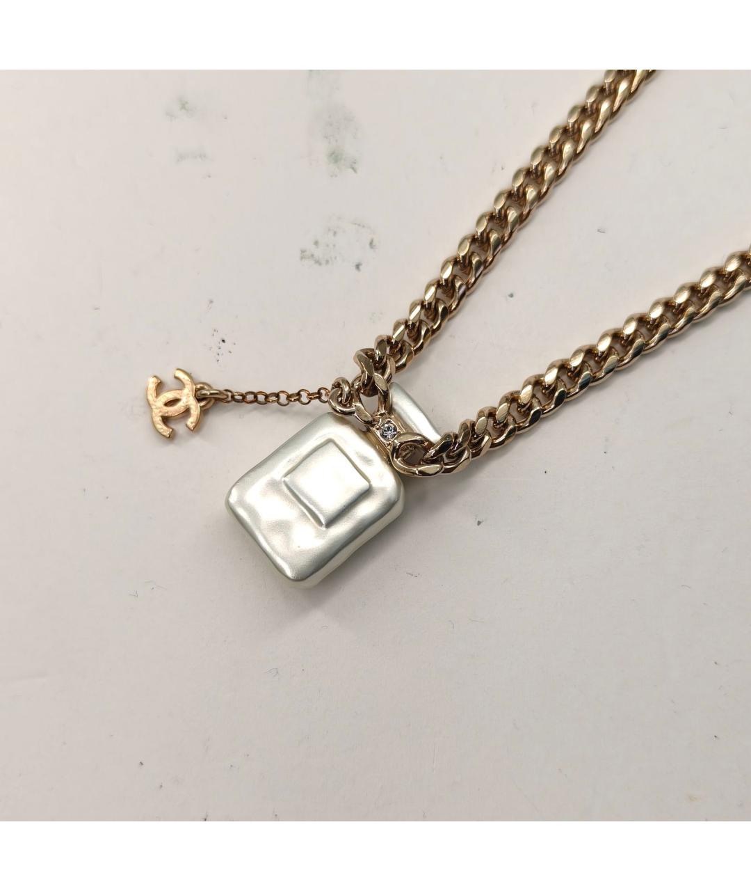 CHANEL Золотое металлическое колье, фото 5