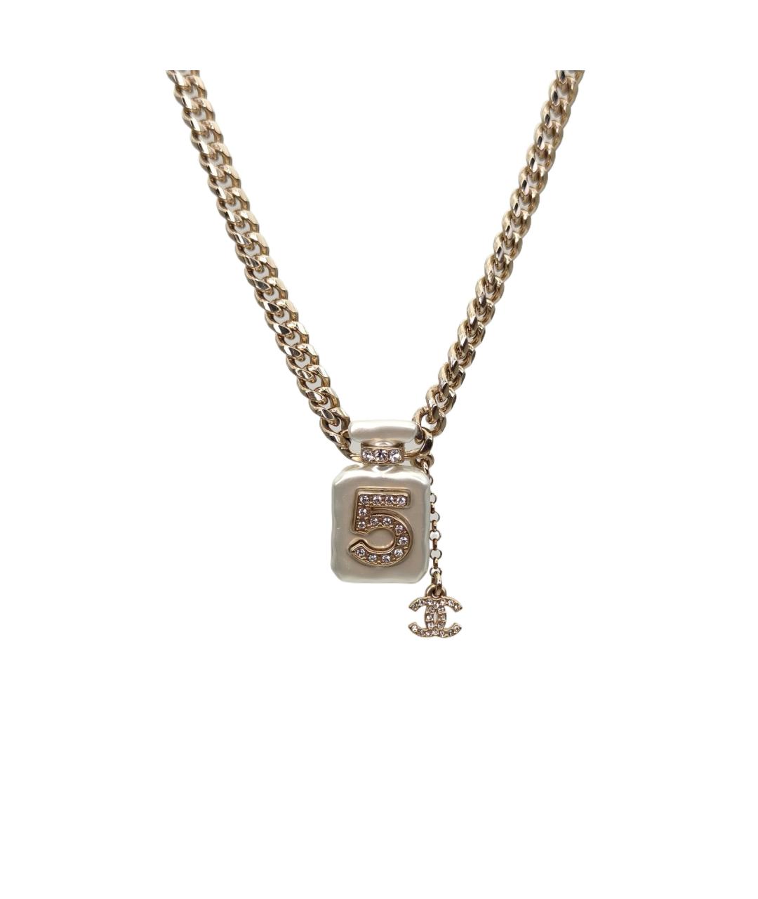 CHANEL Золотое металлическое колье, фото 1