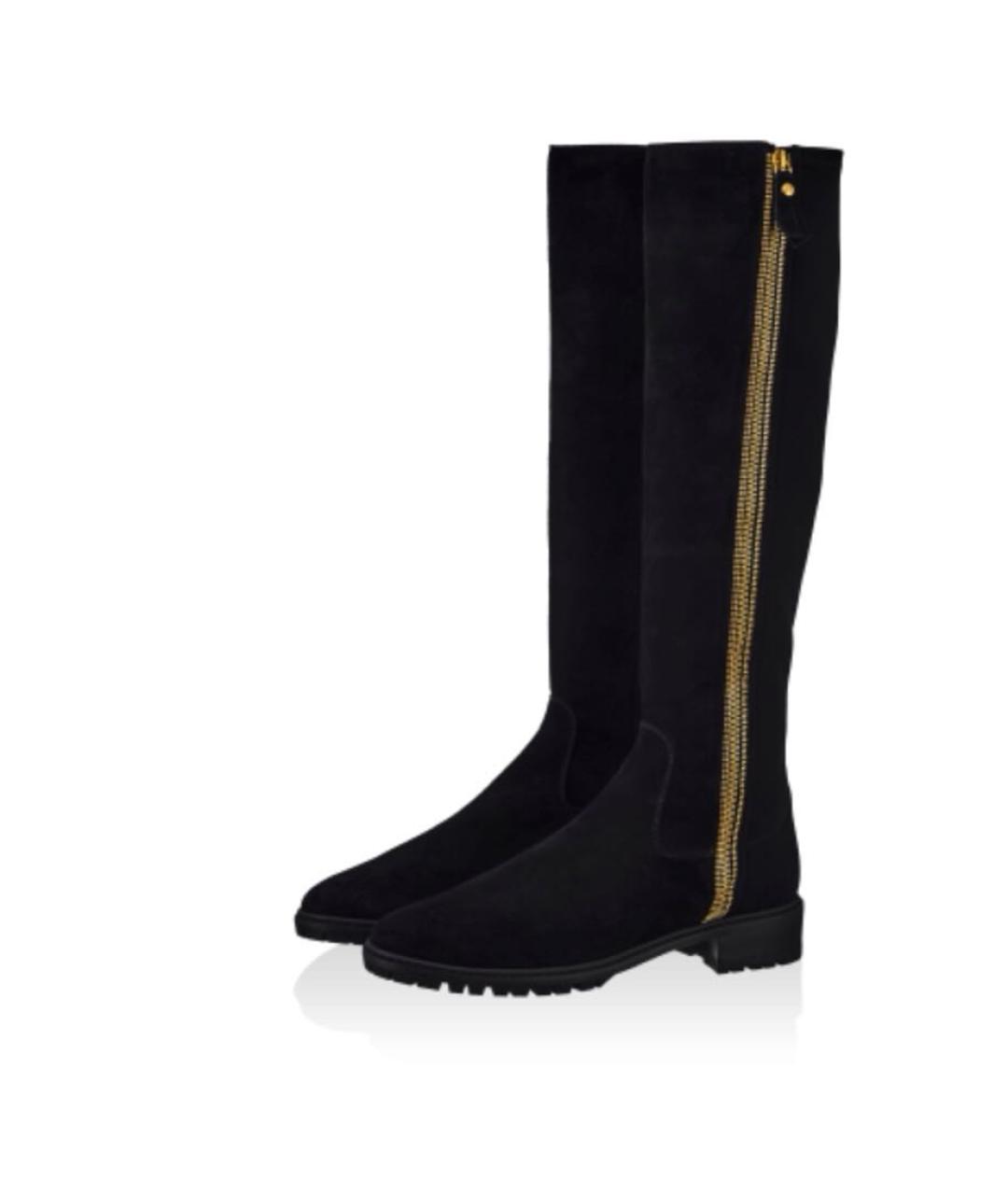 STUART WEITZMAN Черные замшевые сапоги, фото 3