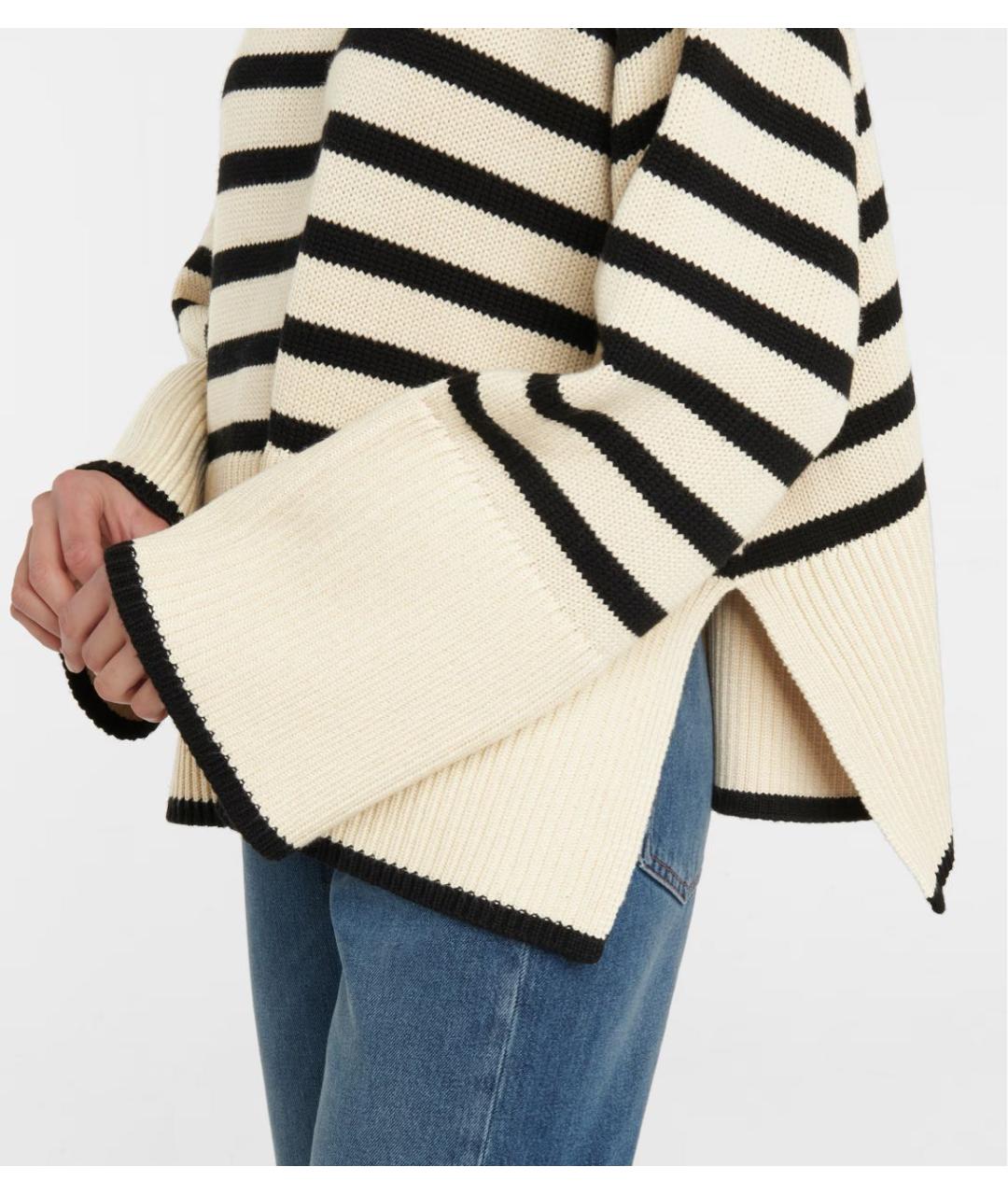 TOTEME Бежевый шерстяной джемпер / свитер, фото 4