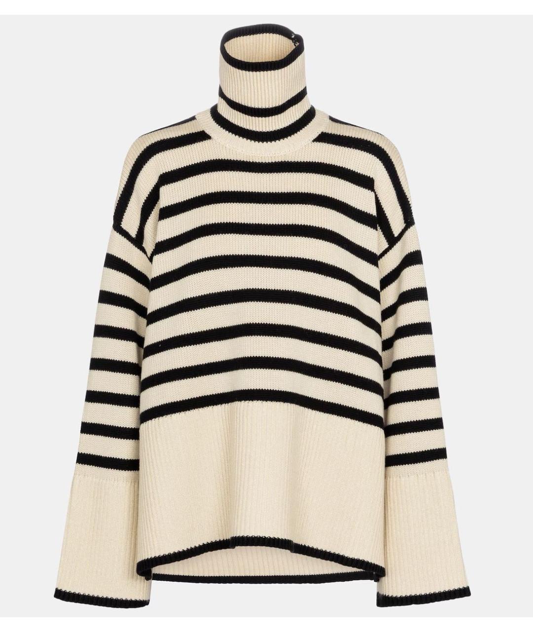 TOTEME Бежевый шерстяной джемпер / свитер, фото 9