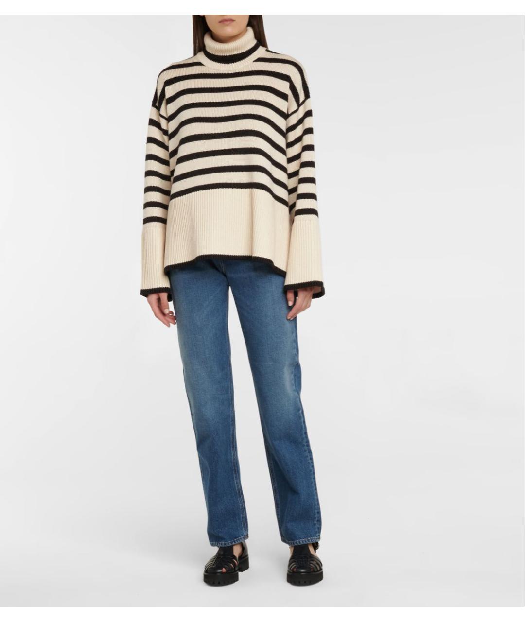 TOTEME Бежевый шерстяной джемпер / свитер, фото 7